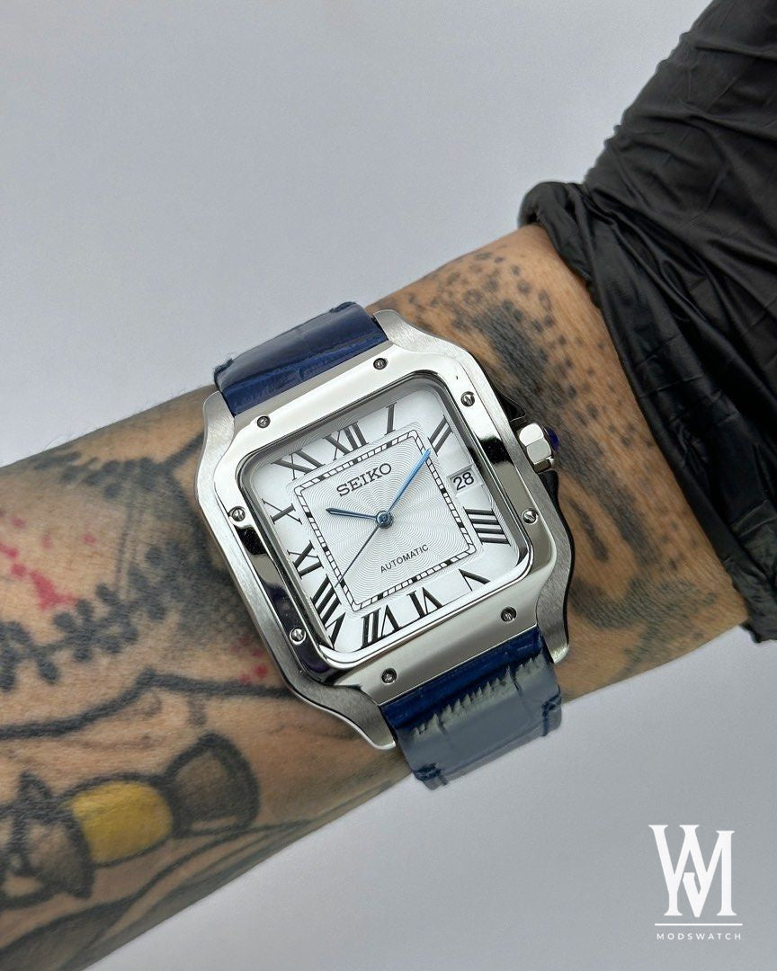 Santeiko | White Blue Leather