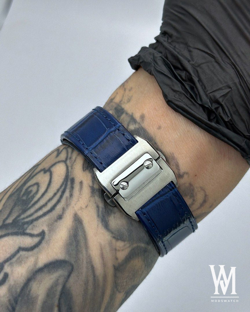 Santeiko | White Blue Leather