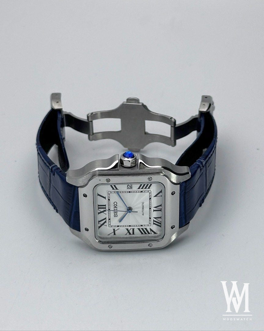 Santeiko | White Blue Leather